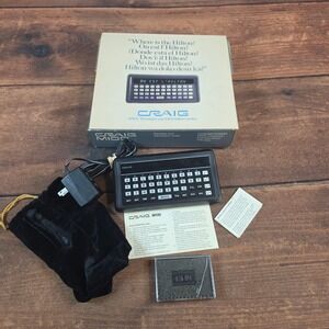 Craig M100 Translator Information Center OS Black Excellent French Capsule Box